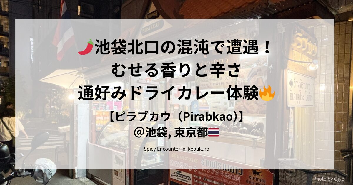 🌶️池袋北口の混沌で遭遇！むせる香りと辛さ　通好みドライカレー体験