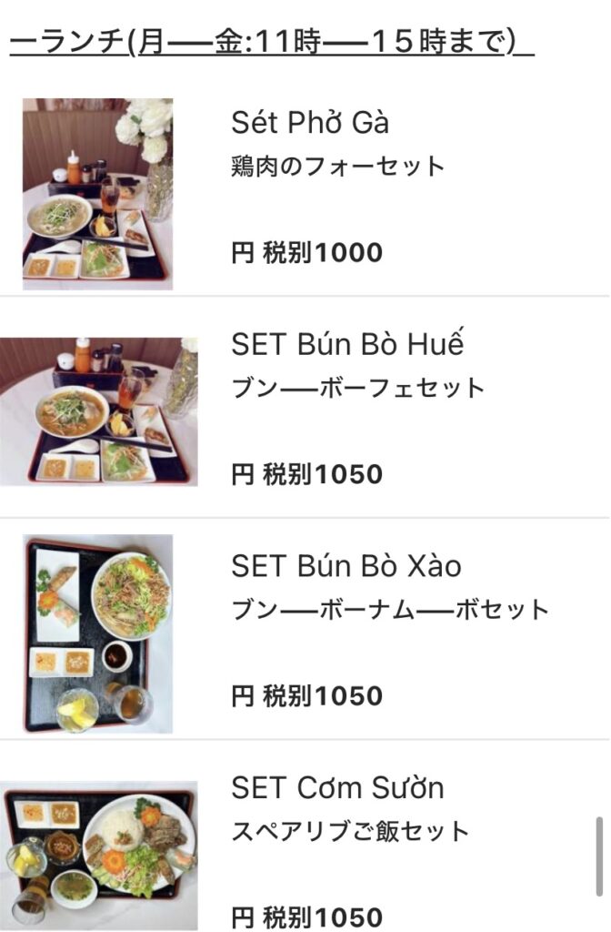 HI VIETNAM メニュー29
